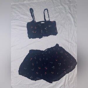 Two piece shorts and crop set